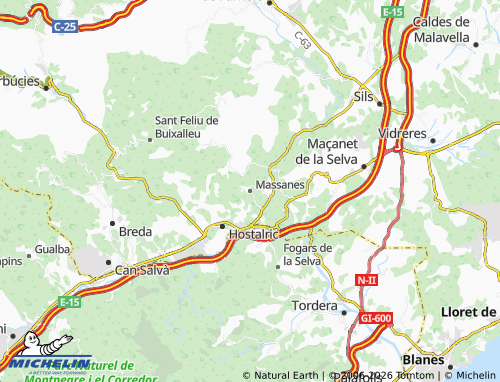 MICHELIN-Landkarte Massanes - ViaMichelin