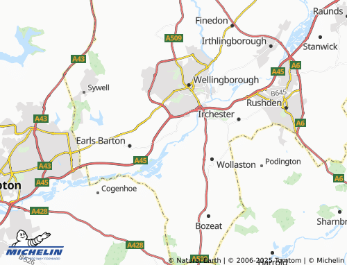 Mappa MICHELIN Great Doddington - ViaMichelin