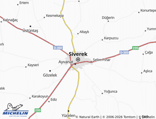 Carte MICHELIN Siverek - ViaMichelin