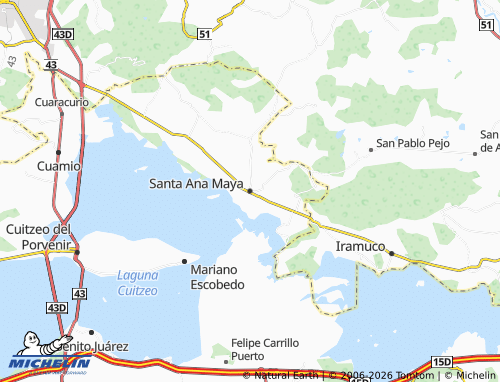 Mapa MICHELIN Santa Ana Maya - ViaMichelin