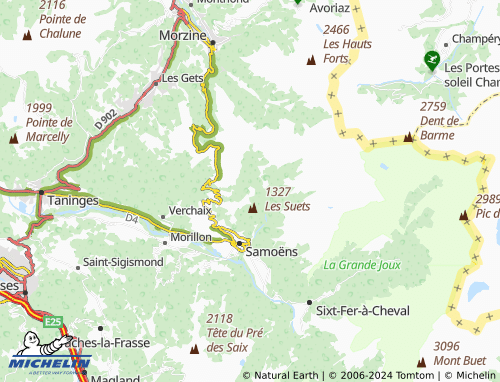 Carte MICHELIN La Rosière - ViaMichelin