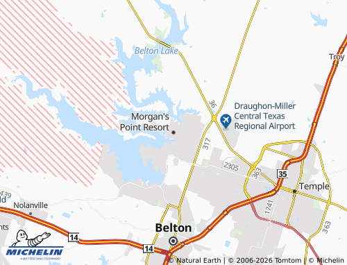 Mappa MICHELIN Morgan's Point Resort - ViaMichelin