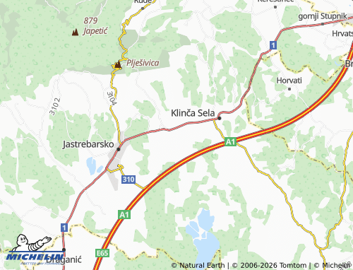 Mapa MICHELIN Donji Desinec - ViaMichelin