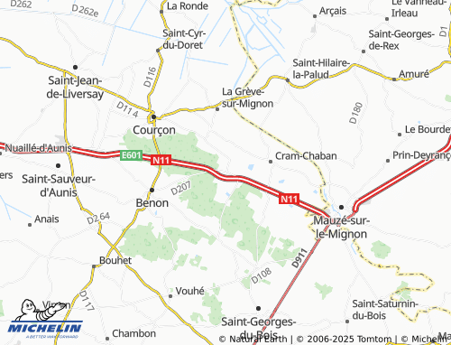 MICHELIN La Laigne map - ViaMichelin