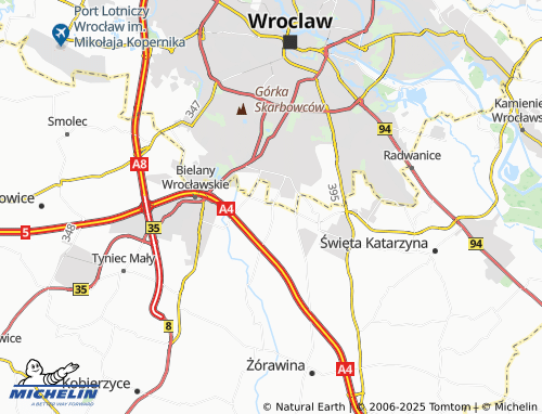 MICHELIN Wysoka map - ViaMichelin
