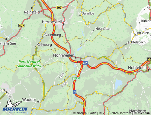 Carte MICHELIN Nonnweiler - ViaMichelin