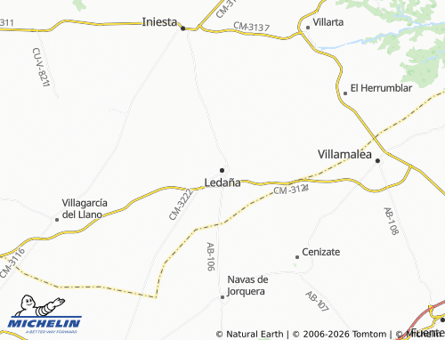 MICHELIN-Landkarte Ledaña - ViaMichelin