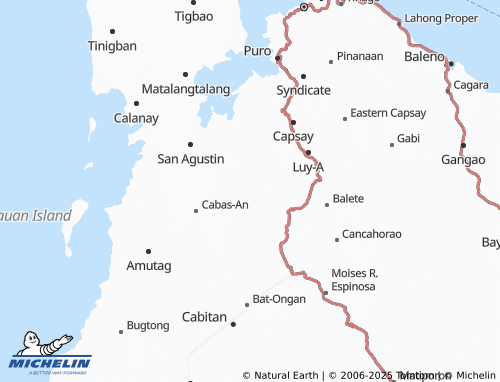 Carte MICHELIN Cabangcalan - ViaMichelin