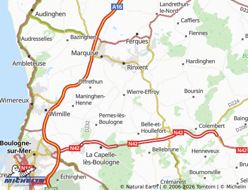 Mapa MICHELIN Wierre-Effroy - ViaMichelin