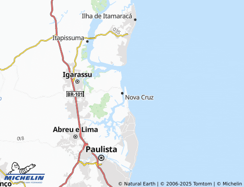 MICHELIN Nova Cruz map - ViaMichelin