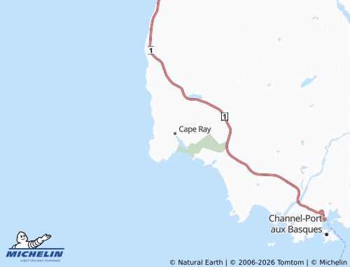Mapa MICHELIN Cape Ray - ViaMichelin