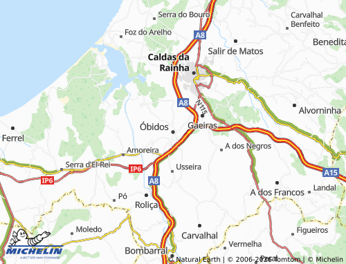 MICHELIN Óbidos map - ViaMichelin