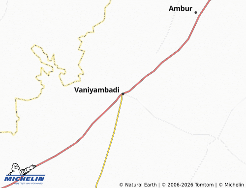 MICHELIN-Landkarte Vaniyambadi - ViaMichelin