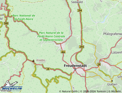 MICHELIN Baiersbronn map - ViaMichelin