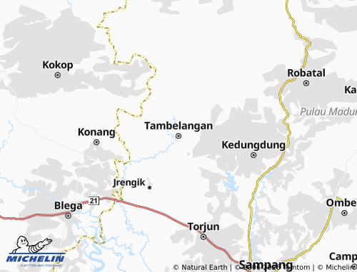 MICHELIN-Landkarte Tambelangan - ViaMichelin