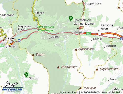 Mapa MICHELIN Oberems - ViaMichelin