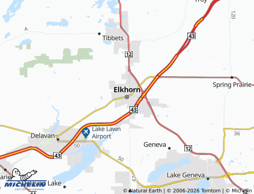 Carte MICHELIN Elkhorn - ViaMichelin