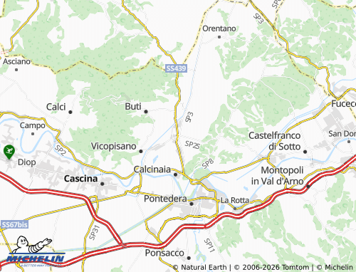 MICHELIN Bientina map - ViaMichelin