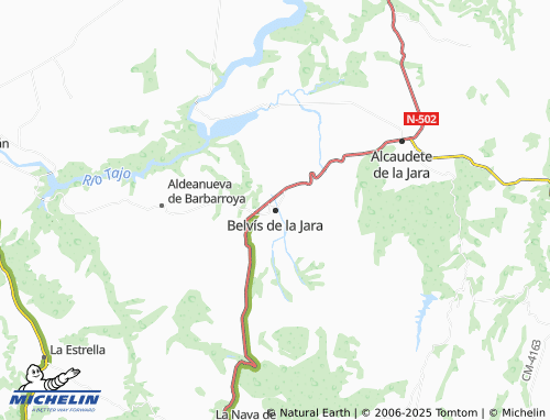 MICHELIN Belvís de la Jara map - ViaMichelin