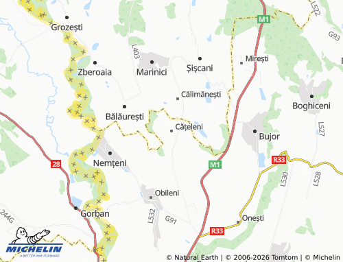 MICHELIN-Landkarte Cățeleni - ViaMichelin