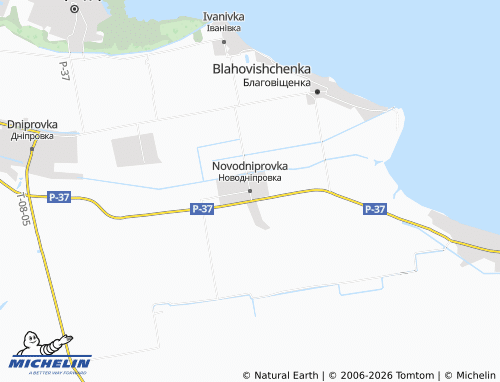 Mapa MICHELIN Novodniprovka - ViaMichelin