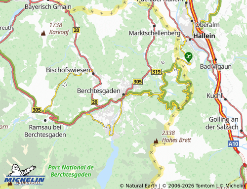 MICHELIN-Landkarte Berchtesgaden - ViaMichelin