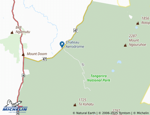 MICHELIN Tongariro National Park map - ViaMichelin