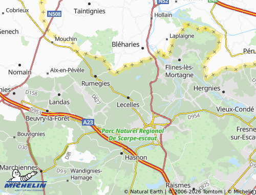 Mapa MICHELIN Lecelles - ViaMichelin