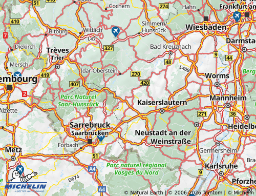 MICHELIN Kusel map - ViaMichelin