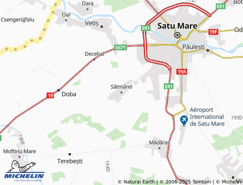 Mappa MICHELIN Sătmărel - ViaMichelin