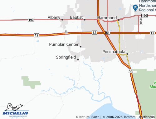 Mapa MICHELIN Springfield - ViaMichelin