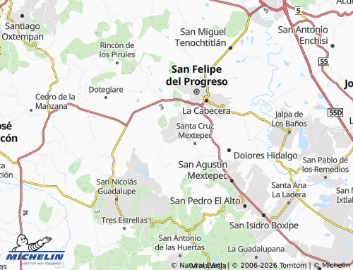 Mapa MICHELIN San Lucas Ocotepec - ViaMichelin