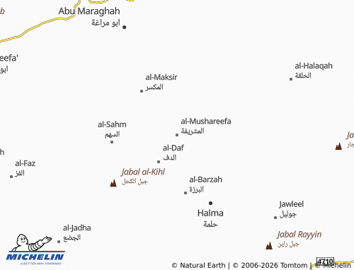 MICHELIN-Landkarte al-Mushareefa - ViaMichelin