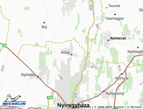 MICHELIN Kótaj map - ViaMichelin