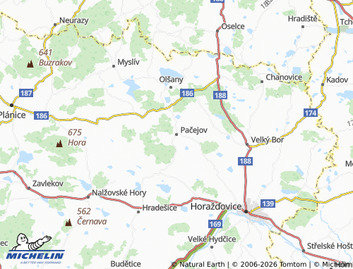 MICHELIN Pačejov map - ViaMichelin
