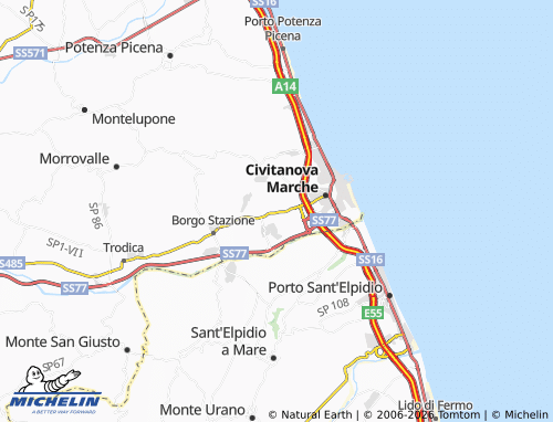 MICHELIN Santa Maria Apparente map - ViaMichelin