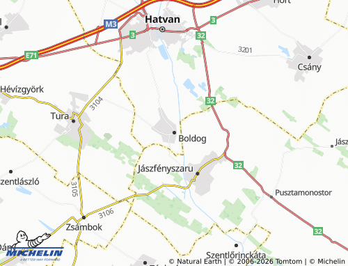 Mapa MICHELIN Boldog - ViaMichelin