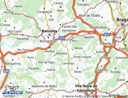 Mapa MICHELIN Midões - ViaMichelin