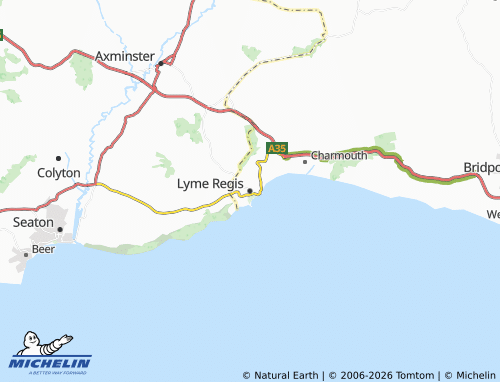 Carte MICHELIN Lyme Regis - ViaMichelin