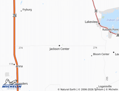 Mapa MICHELIN Jackson Center - ViaMichelin