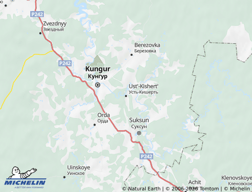 MICHELIN-Landkarte Kischertski Rajon - ViaMichelin