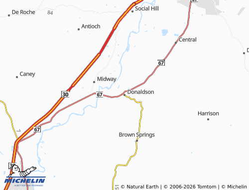Mappa MICHELIN Donaldson - ViaMichelin