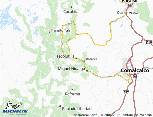 MICHELIN Tecolutilla map - ViaMichelin