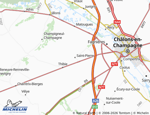 Mapa MICHELIN Saint-Pierre - ViaMichelin