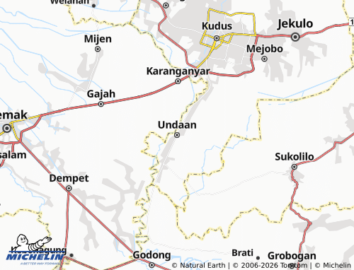 MICHELIN Undaan map - ViaMichelin