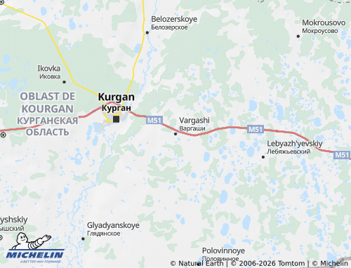 MICHELIN-Landkarte Wargaschinski Rajon - ViaMichelin