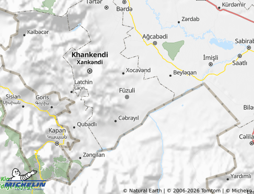 MICHELIN-Landkarte Füzuli - ViaMichelin