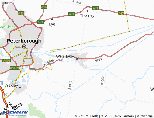 Carte MICHELIN Whittlesey - ViaMichelin