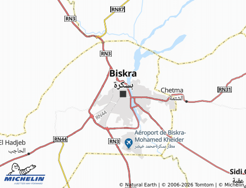 MICHELIN-Landkarte Biskra - ViaMichelin