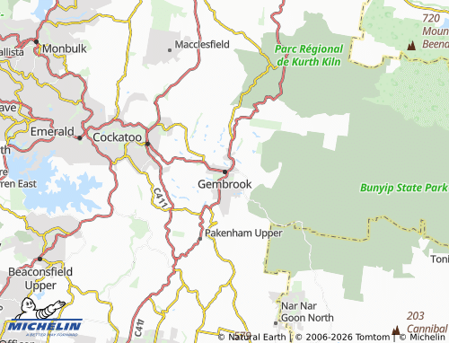 Carte MICHELIN Gembrook - ViaMichelin